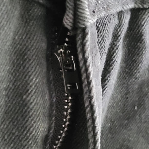 Black Distressed Frayed Detail Fringe Rhinestone Denim Shorts - Picture 9 of 11